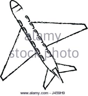 300x328 Airplane Top View. Vector Illustration Airplane. Airline Concept