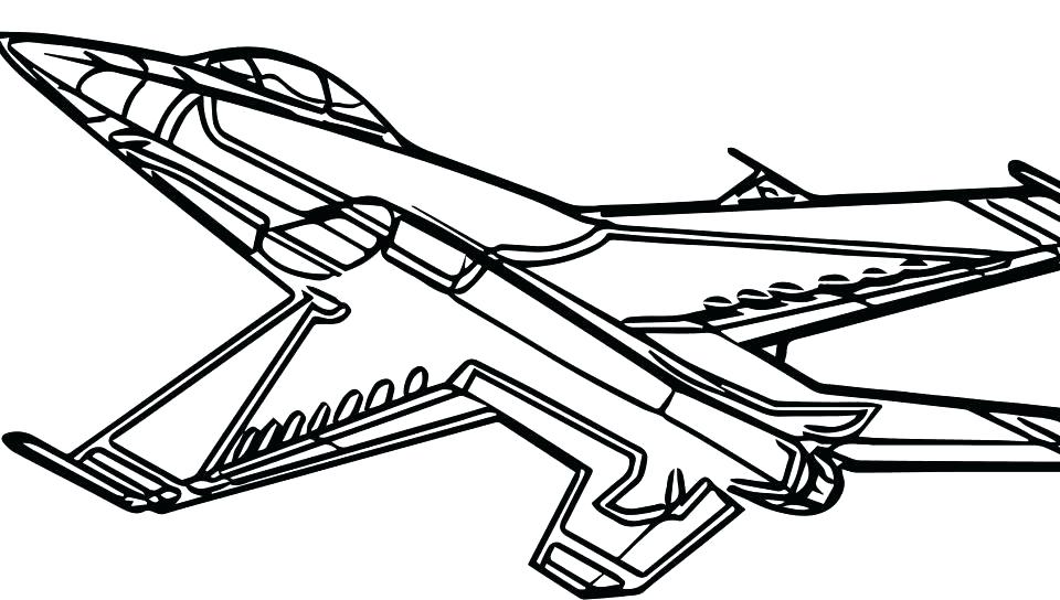 960x544 Coloring Page Airplane