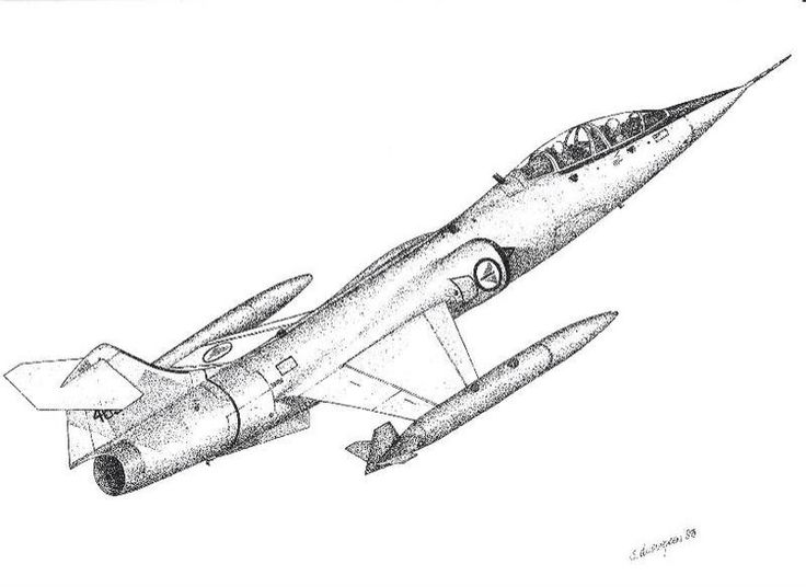 Airplane Pencil Drawing