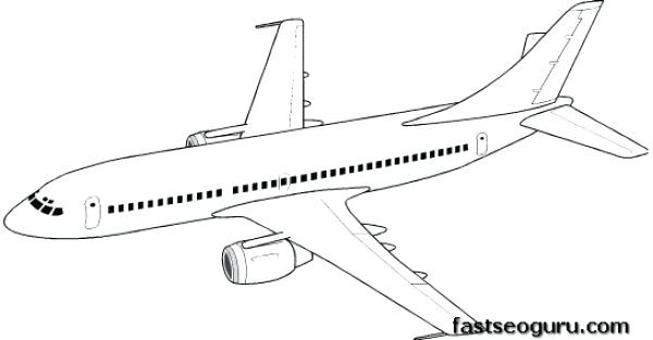 600x313 Plane Coloring Pages Pin Drawn Aircraft Coloring Page 4 Jet Plane