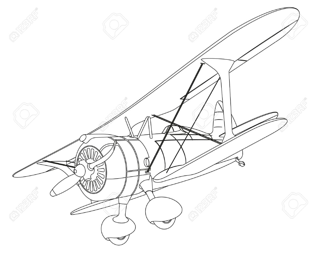 1300x1040 Plane Drawing Clipart