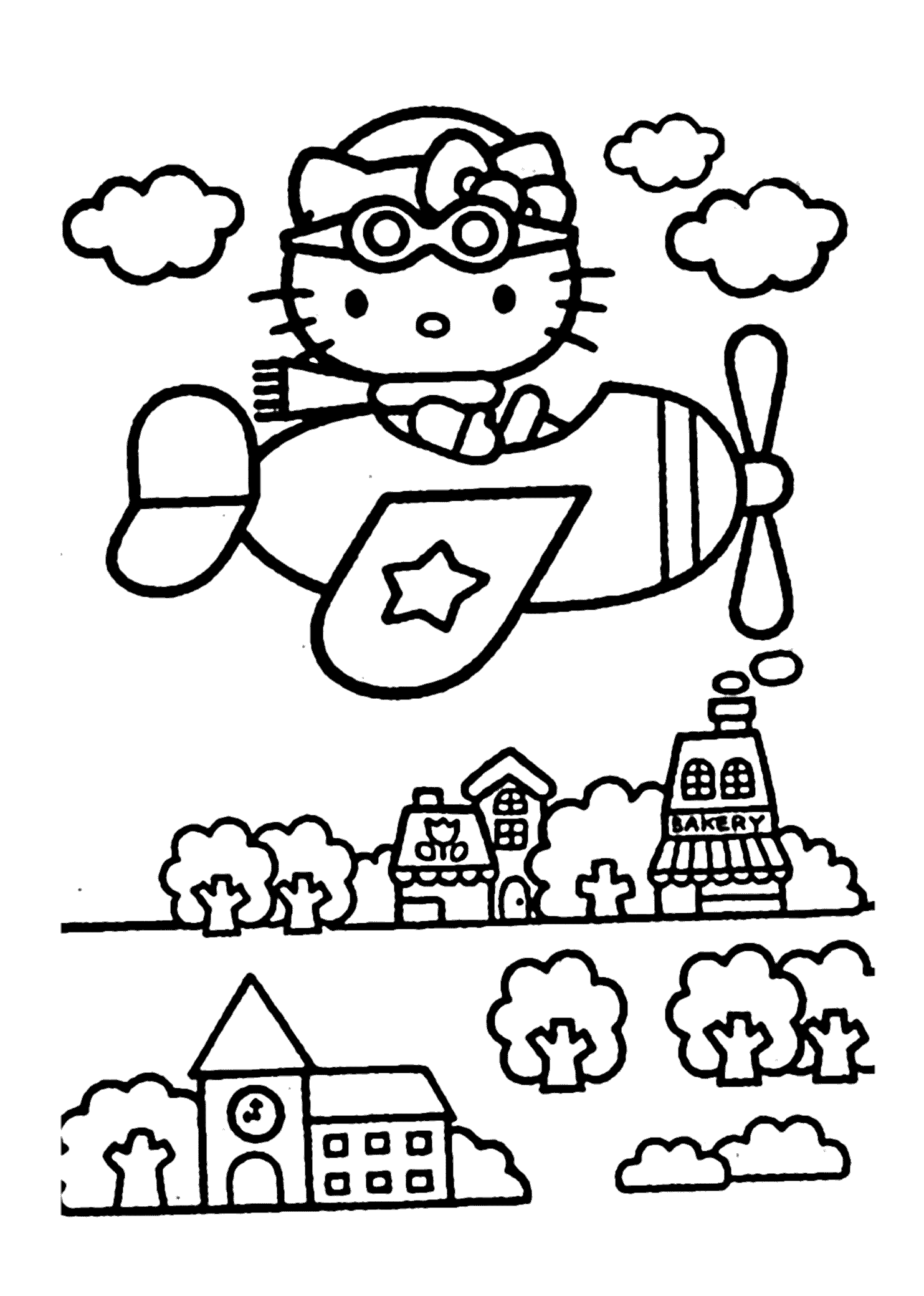 1483x2079 Drawn Airplane Coloring Page