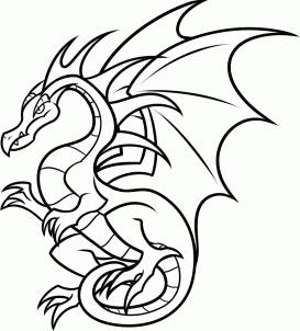 273x302 How To Draw How To Draw A Flying Dragon For Kids