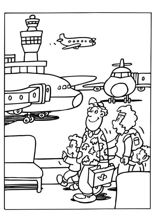 530x750 Coloring Page Airport