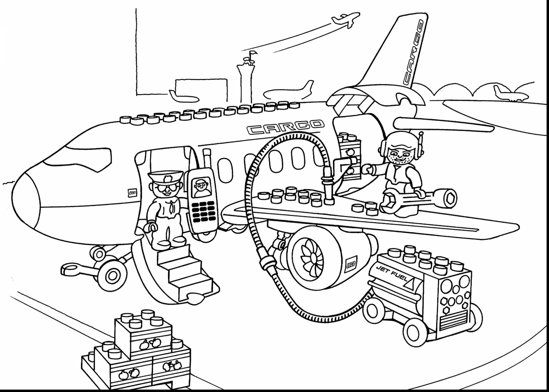 2286x1631 Lego Airport Coloring Page For Kids Awesome Spectacular Lego City
