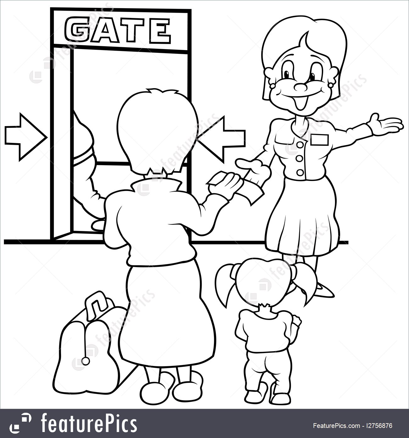 1300x1392 Airport Gate Illustration