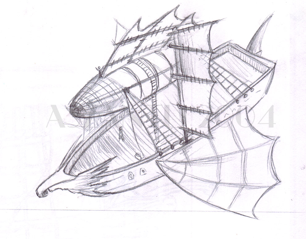 990x772 Airship By Aszantu