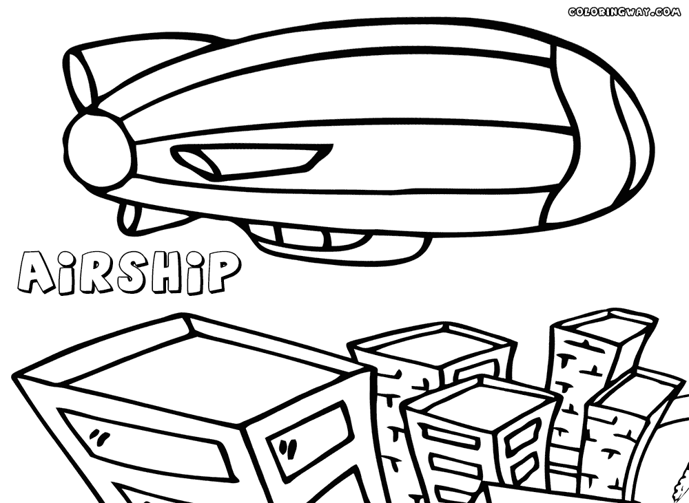 1000x731 Airship Coloring Pages Coloring Pages To Download And Print