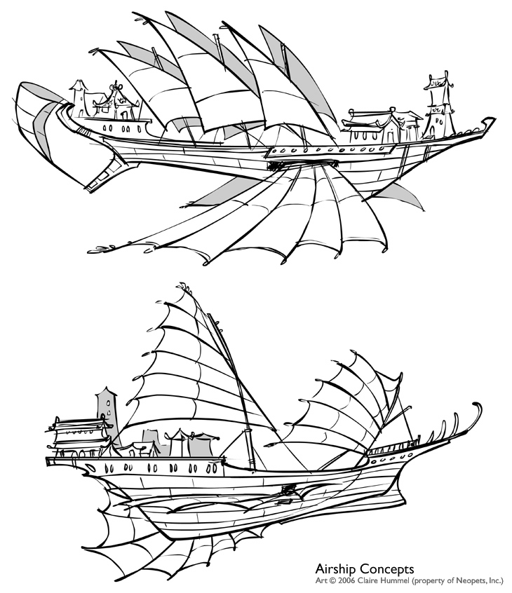 730x846 Shenkuu Airship Concepts By Shoomlah