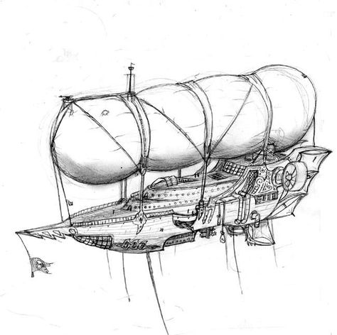 474x472 Airship Steampunk Things Rpg, Sci Fi And Artwork