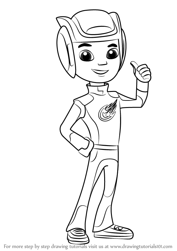 598x844 Learn How To Draw Aj From Blaze And The Monster Machines (Blaze