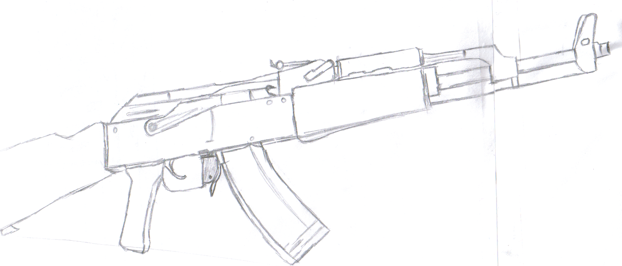 Ak 47 Drawing at GetDrawings | Free download