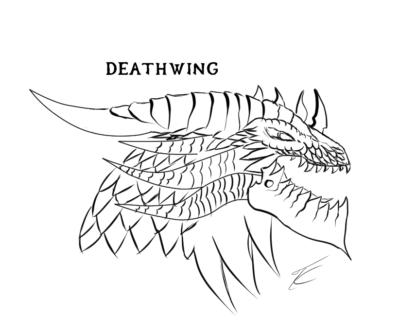 821x687 Deathwing Lineart By Kroren