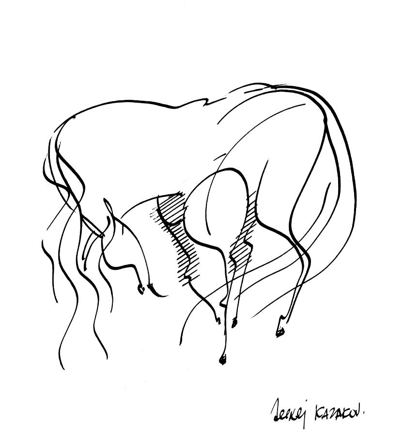 834x900 Sketching Drawing By Aliaksei Kazakou