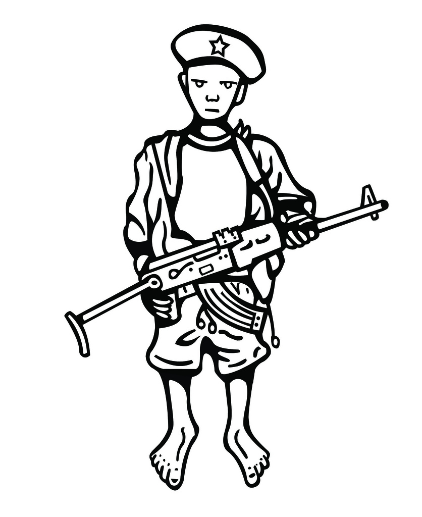 836x1024 Child Soldier Illustration Of African Child