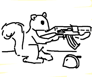 300x250 Squirrel With Ak 47