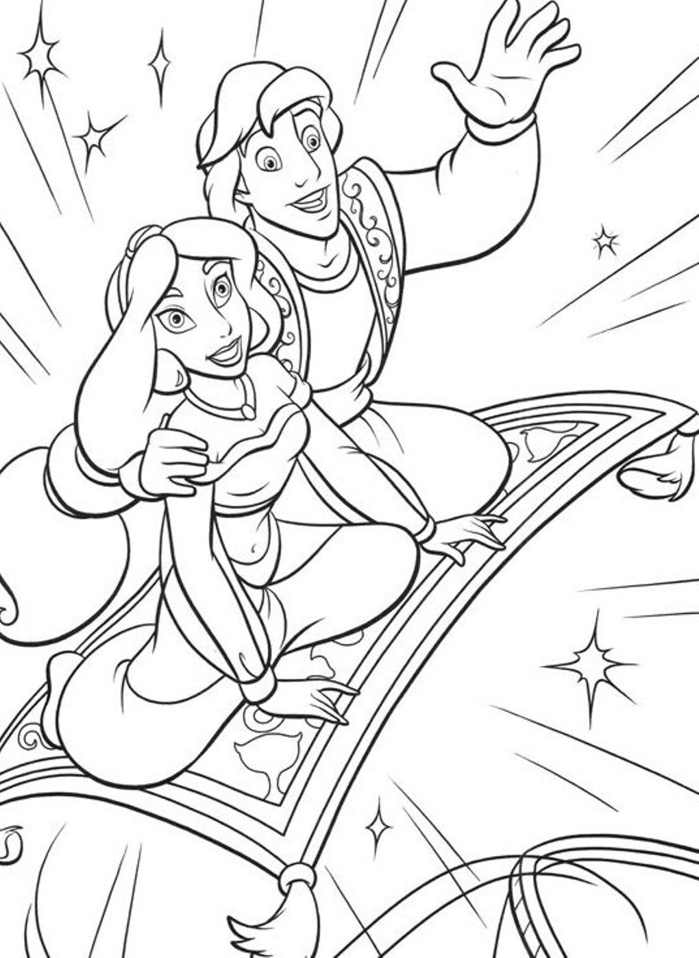 1020x1398 Aladdin Coloring Pages