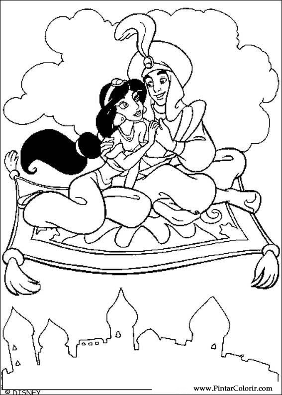567x794 Drawings To Paint Amp Colour Aladdin