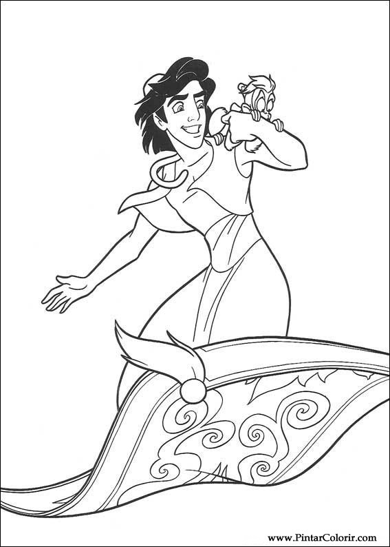 567x794 Drawings To Paint Amp Colour Aladdin