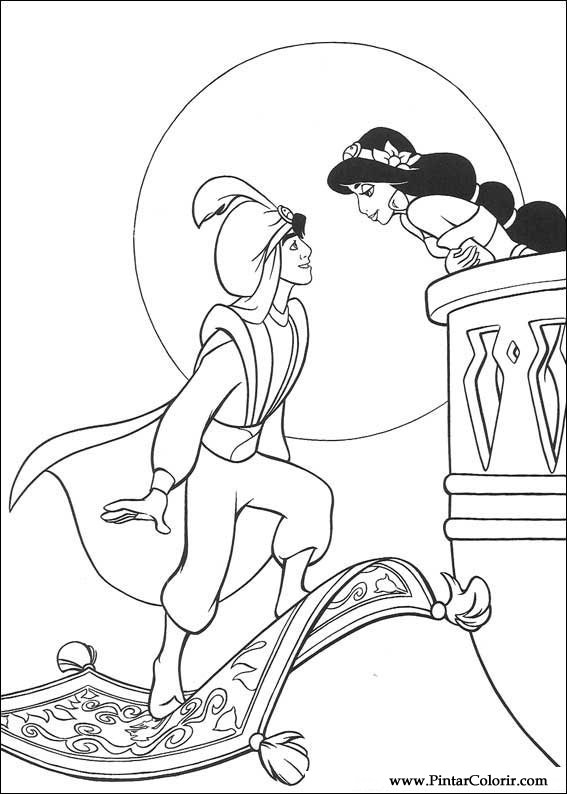 567x794 Drawings To Paint Amp Colour Aladdin