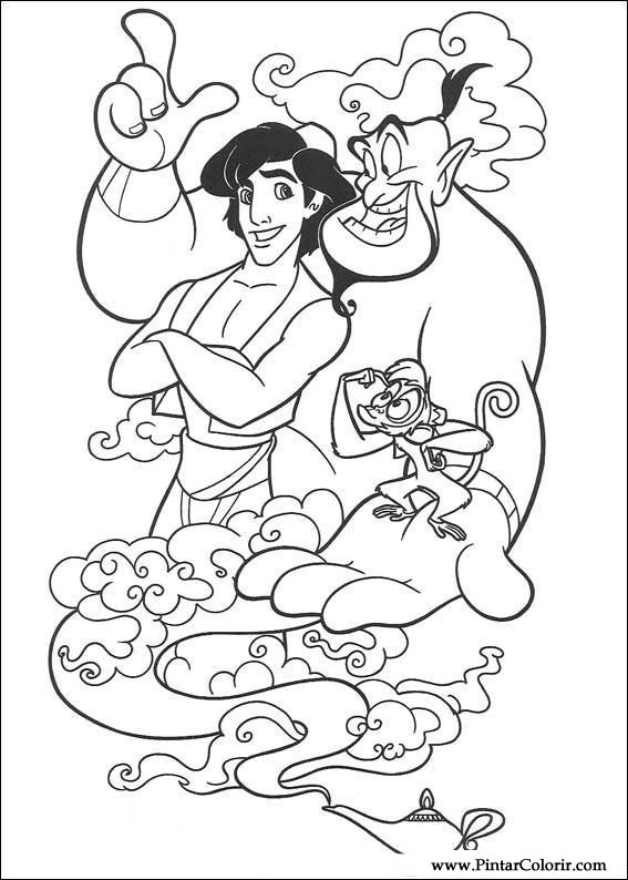 567x794 Drawings To Paint Amp Colour Aladdin