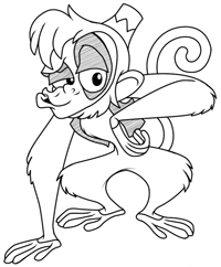 200x242 How To Draw Aladdin's Abu