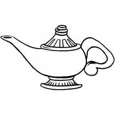 236x236 Genie Lamp Pattern. Use The Printable Outline For Crafts, Creating