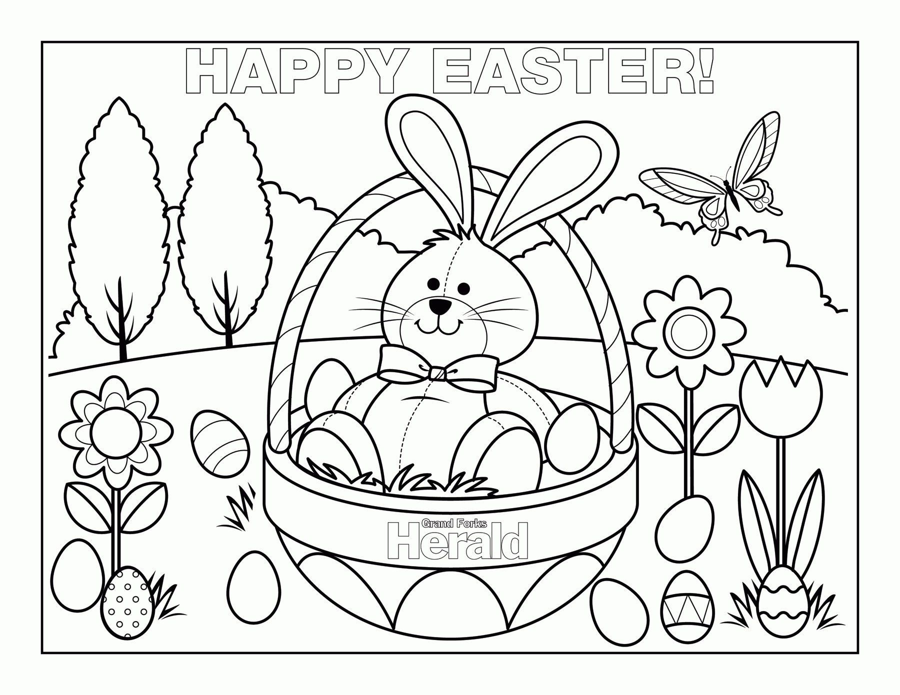 1800x1391 Full Pages Printable Coloring Pages For Easter Big Printable