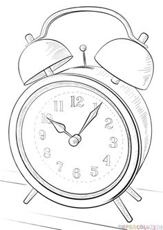 236x334 How To Draw An Alarm Clock Drawing Tutorial Drawing