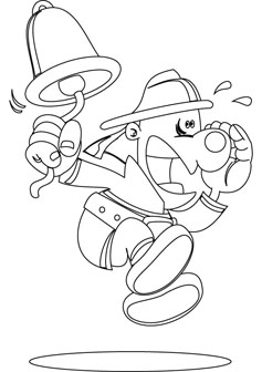 237x336 Download Free Fireman Alarm Coloring Page