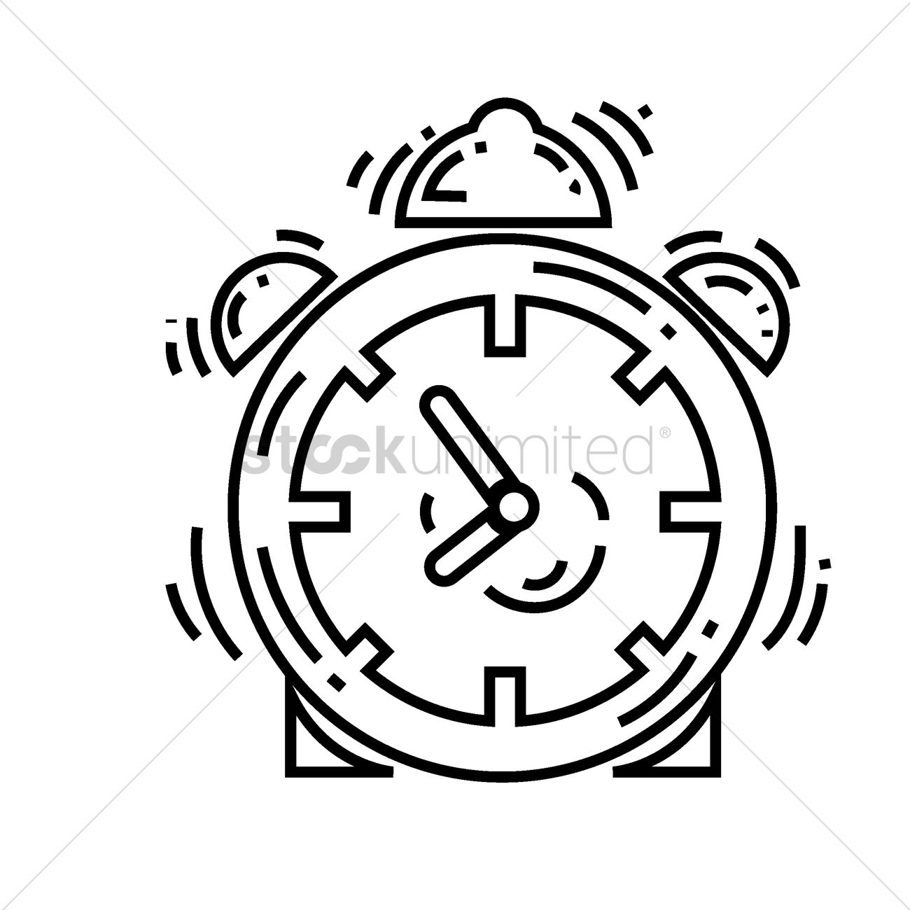 1300x1300 Alarm Clock Vector Image