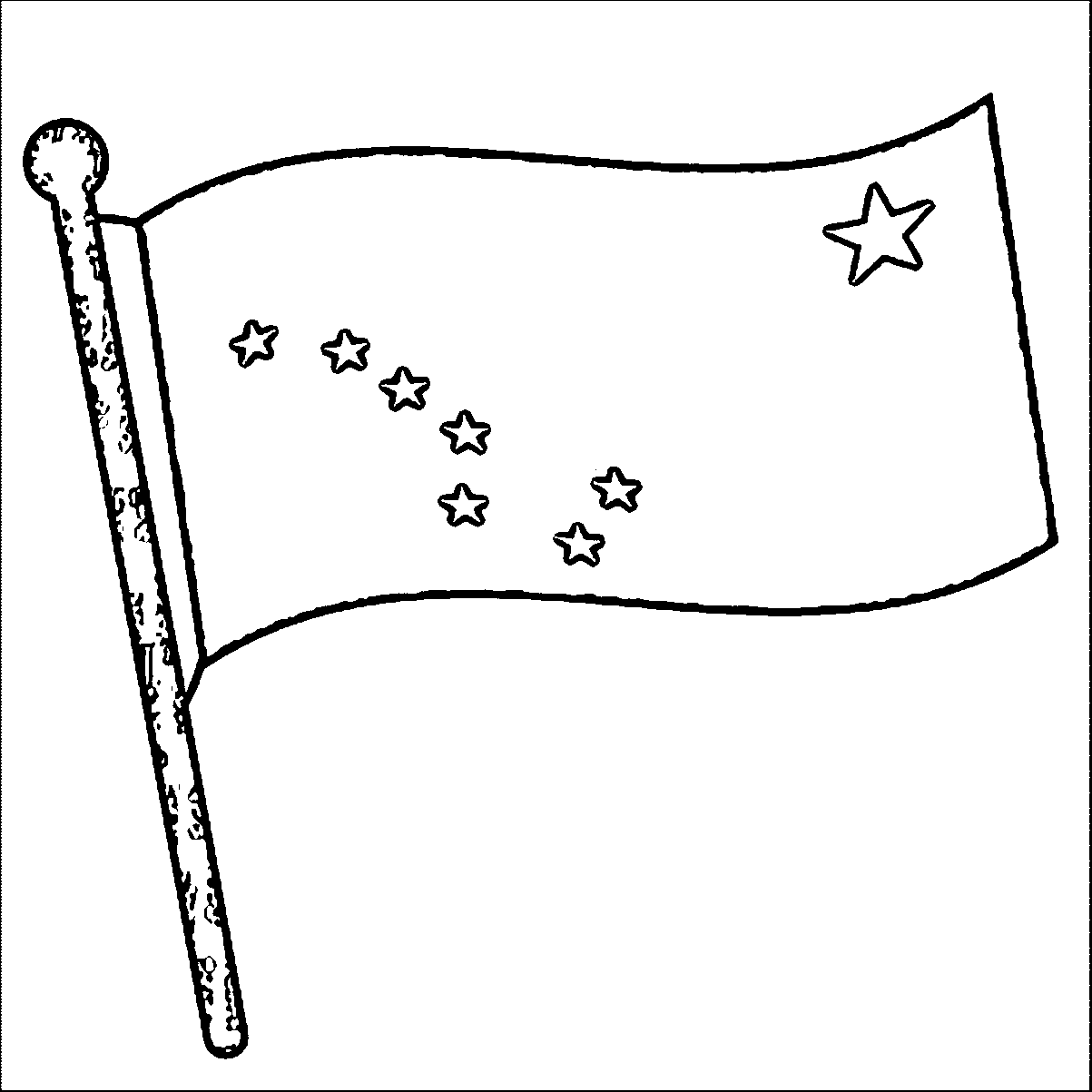 1203x1203 Alaska Flag Coloring Sheet Coloring Page For Kids