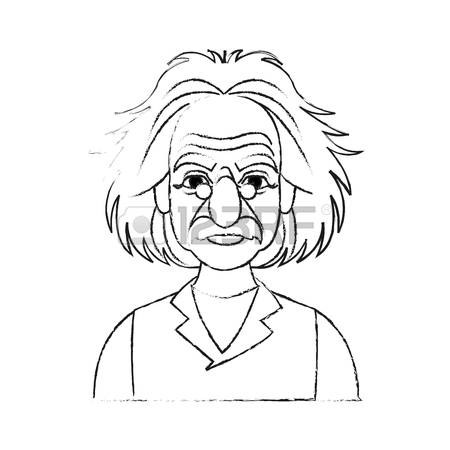 450x450 Albert Einstein Icon Image Sketch Line Vector Illustration Design