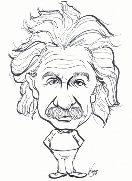 438x600 Celebrity Caricature Gallery Of Albert Einstein