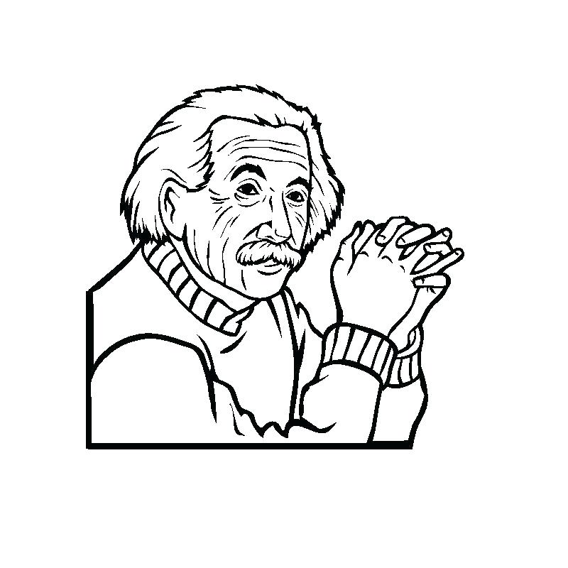 800x800 Albert Einstein Coloring Page Awesome Coloring Pages Online Little