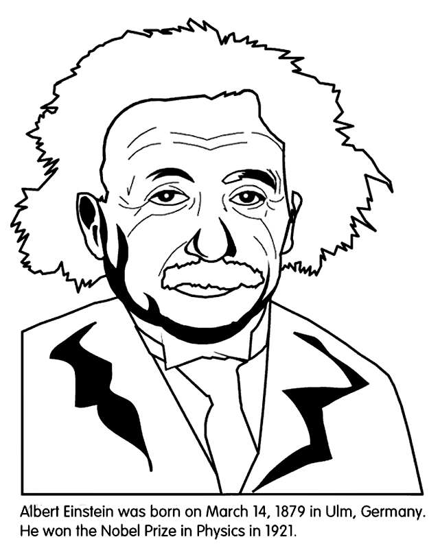 641x815 Albert Einstein Coloring Page