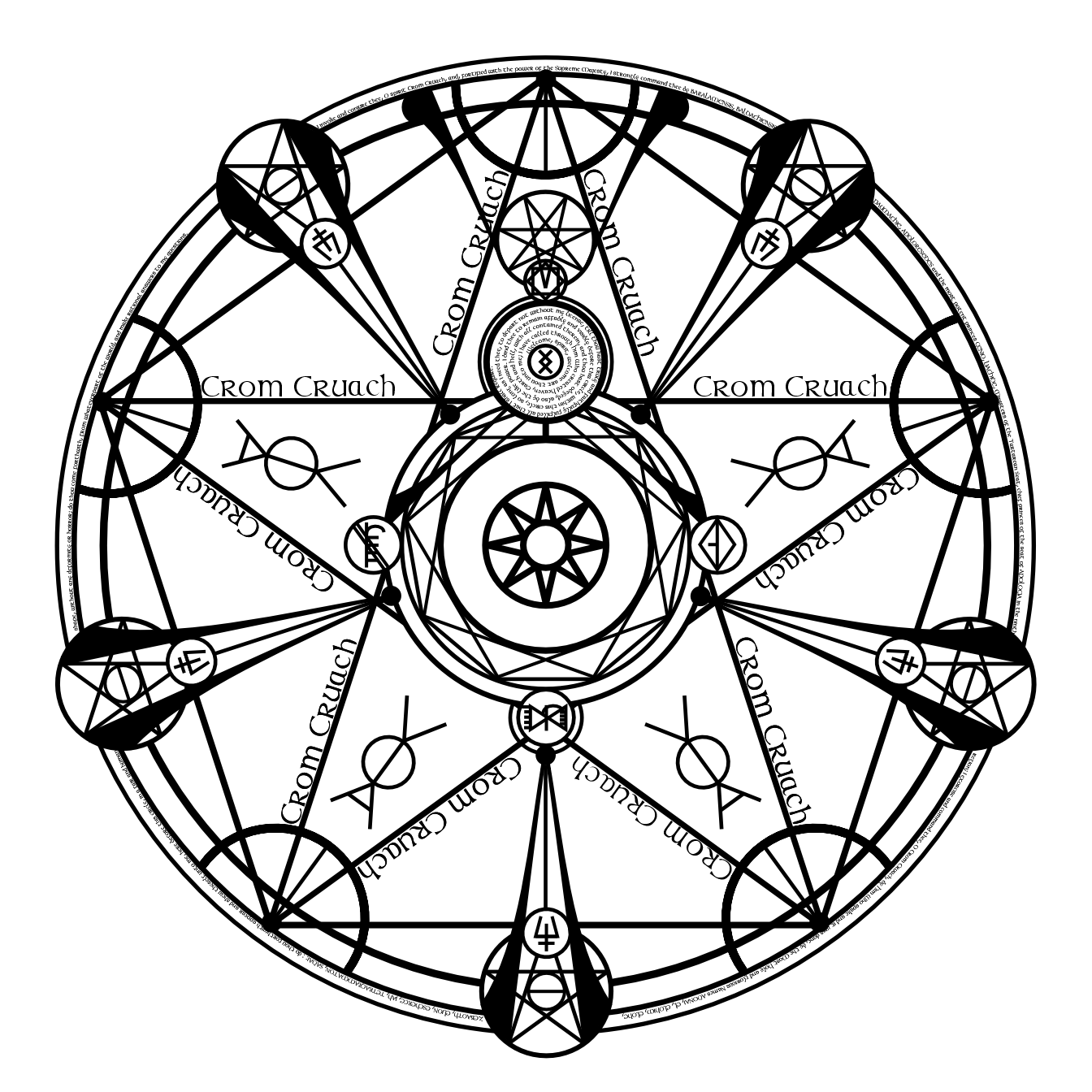 1344x1344 The Summoning Circle Of Crom Cruach (Dark Alchemy) By