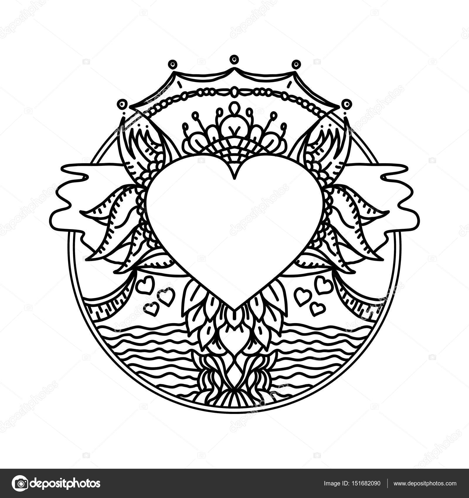 1600x1700 Vector Ornamental Ethnic Art. Hand Drawn Illustration. Invitation