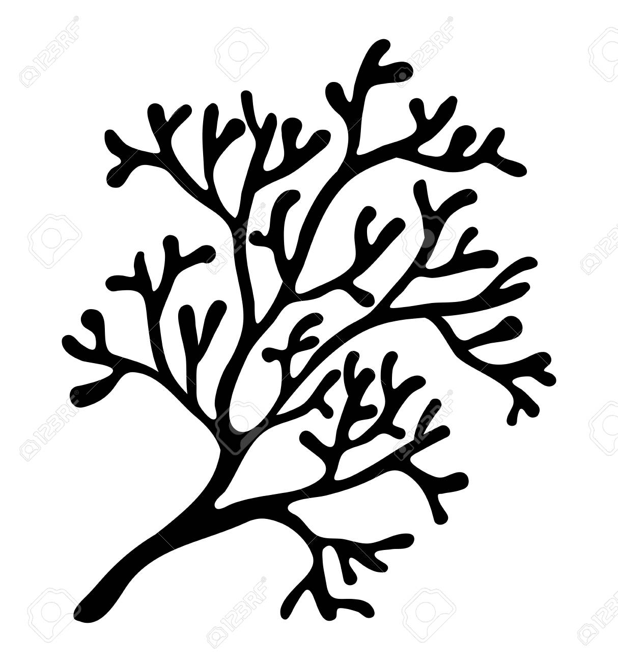 1214x1300 Red Algae Silhouette Vector Symbol Icon Design. Beautiful