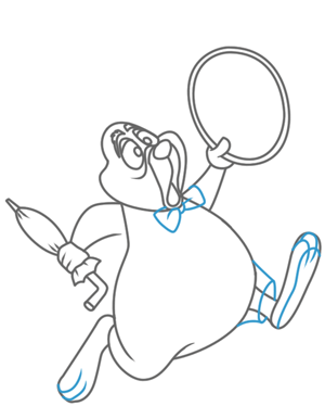 300x374 How To Draw The White Rabbit From Alice In Wonderland