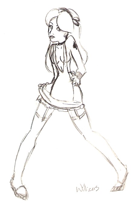 443x670 Pinup Alice In Wonderland By Willicus