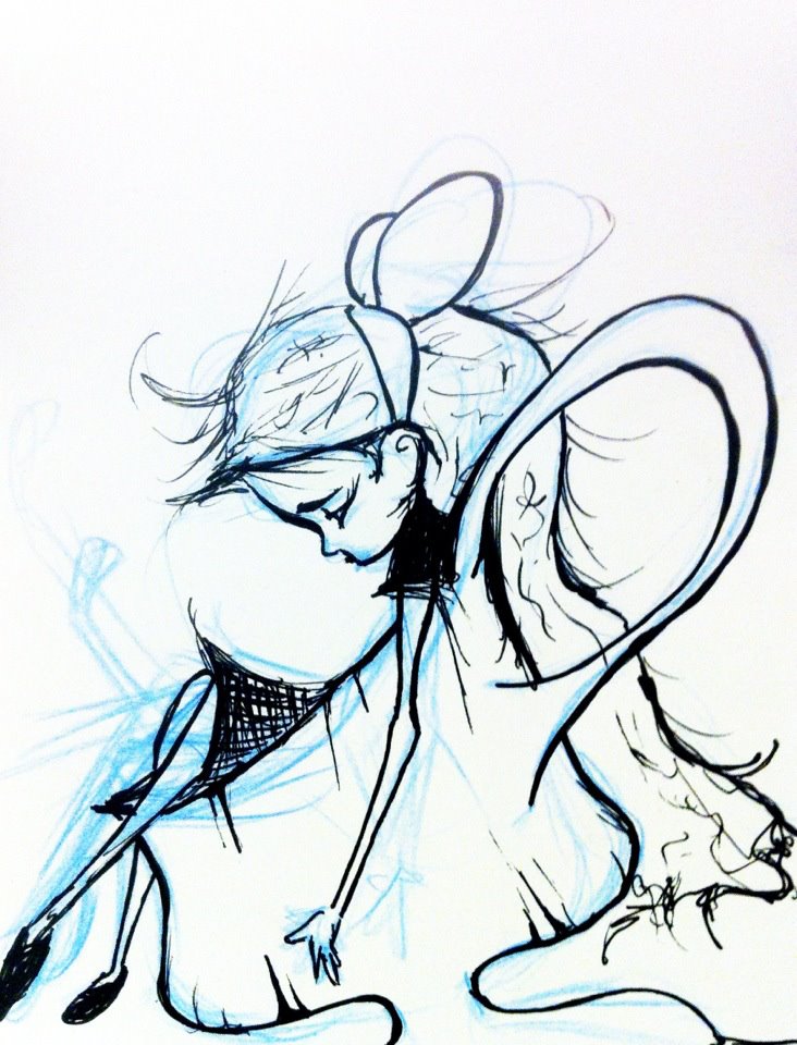 732x960 Alice In Wonderland Sketch By Artistaaron