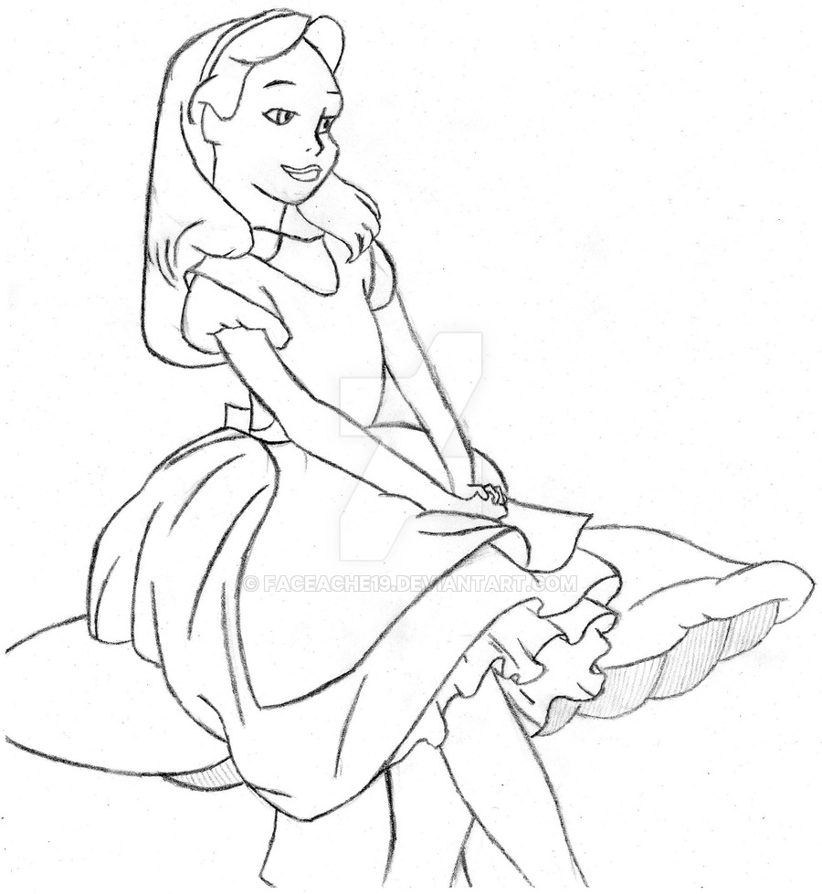 900x979 Alice Drawing By Faceache19