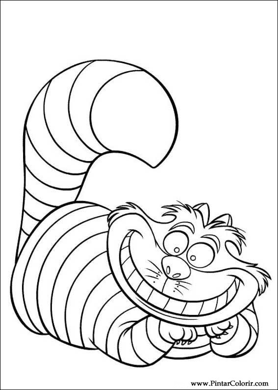 567x794 Drawings To Paint Amp Colour Alice In Wonderland