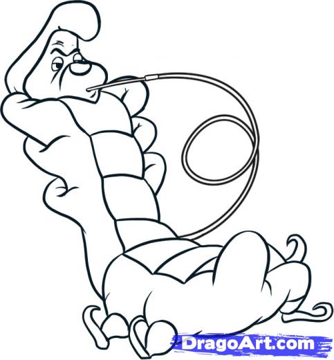 483x520 Step By Step How To Draw The Caterpillar! Alice In Wonderland