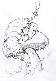 223x320 Smoking Caterpillar Sketch For Alice