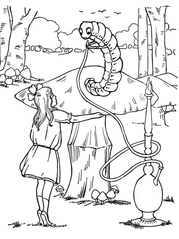 600x800 Alice In Wonderland Coloring Pages 52 Plus In Wonderland Coloring