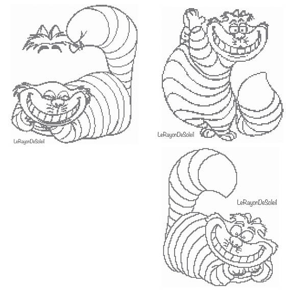 570x570 Disney Cross Stitch Pattern Alice In Wonderland Vintage Cheshire