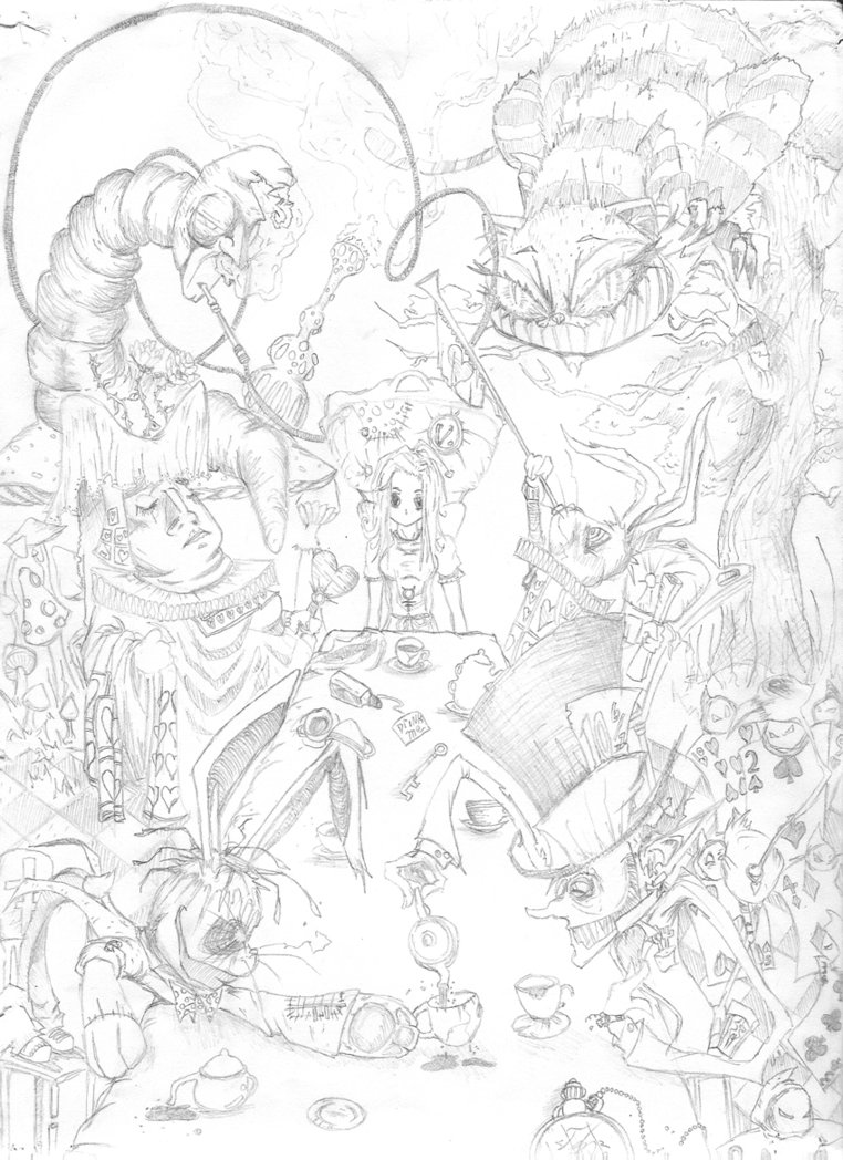 762x1048 Alice In Wonderland By Coffeeandshades
