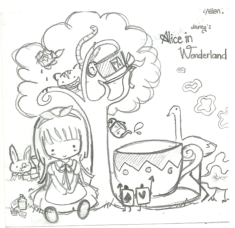 754x733 Alice In Wonderland